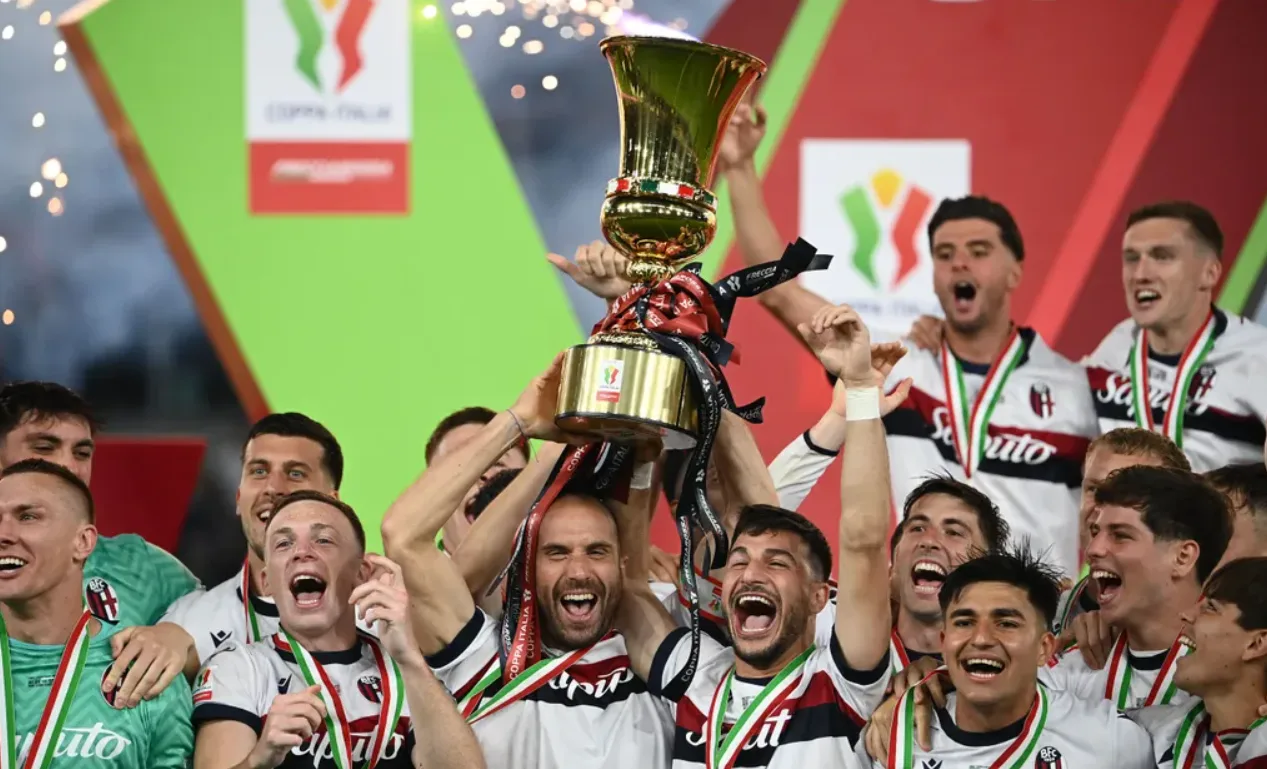 بولونيا يفوز على ميلان ويتوج بطلاً لكأس إيطاليا