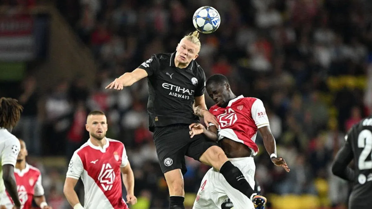 مانشستر سيتي يسقط في فخ التعادل أمام موناكو بدوري الأبطال
