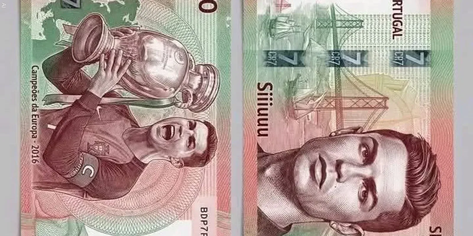 تصاميم عملات ورقية لرونالدو وميسي