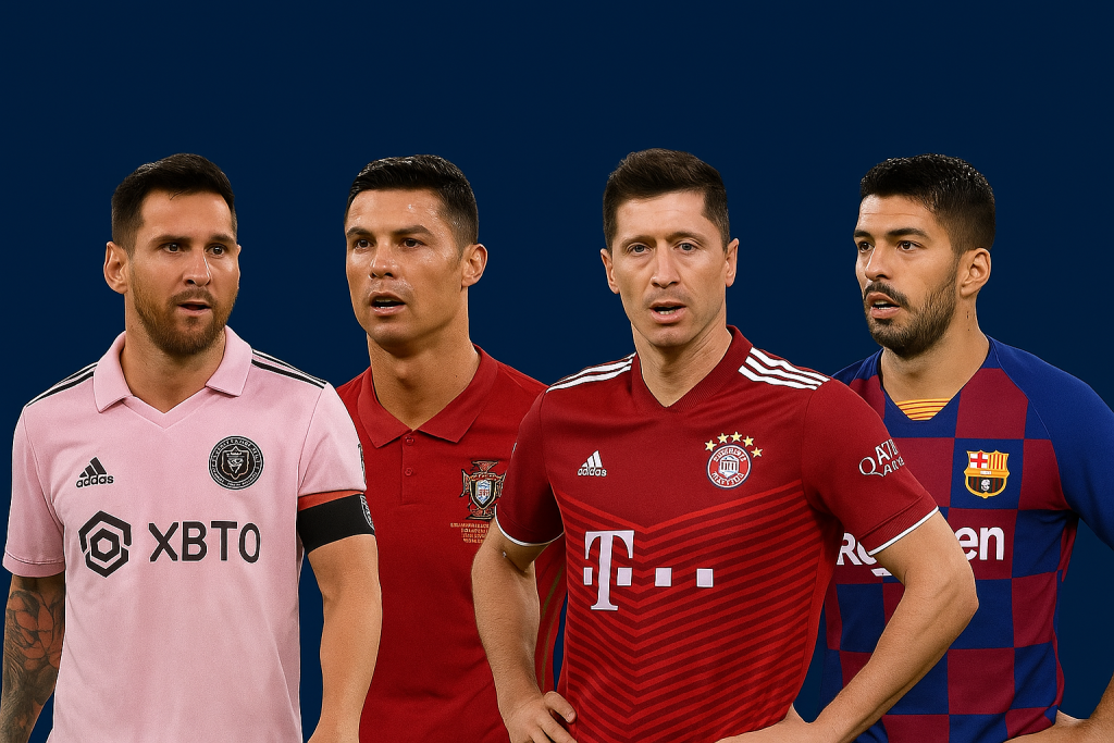 أكثر 10 لاعبين تسجيلا للأهداف من دون ركلات جزاء