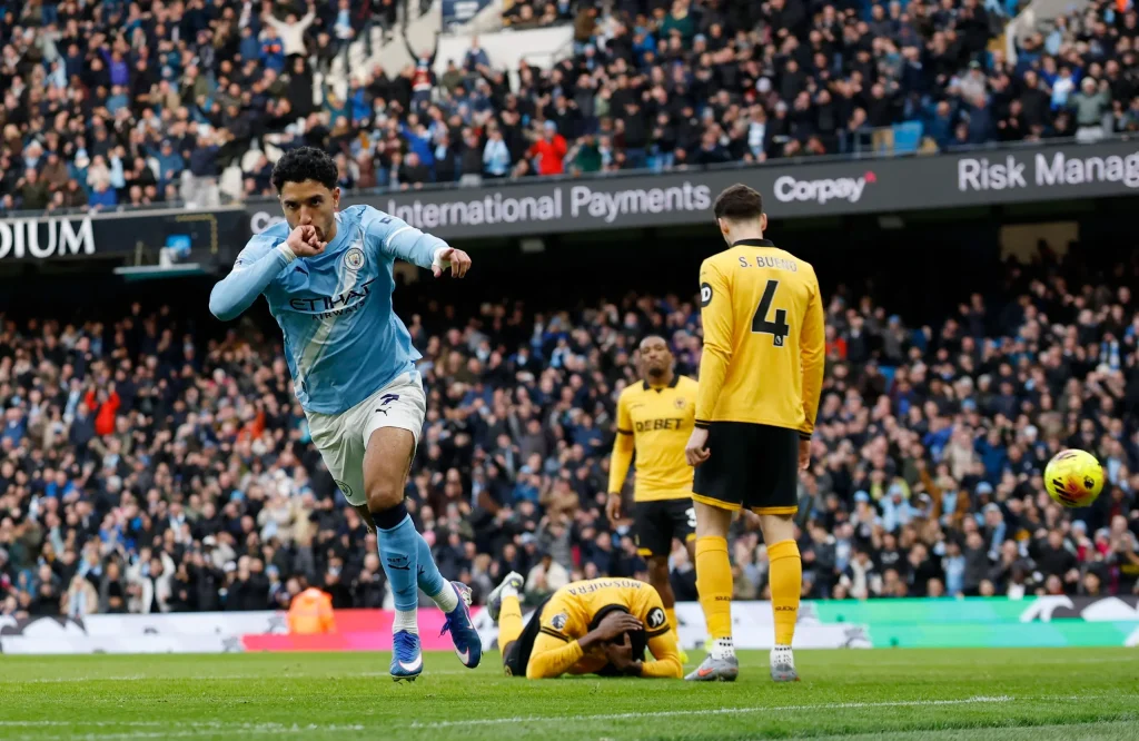 مرموش يقود مانشستر سيتي لفوز ثمين على وولفرهامبتون في البريميرليغ